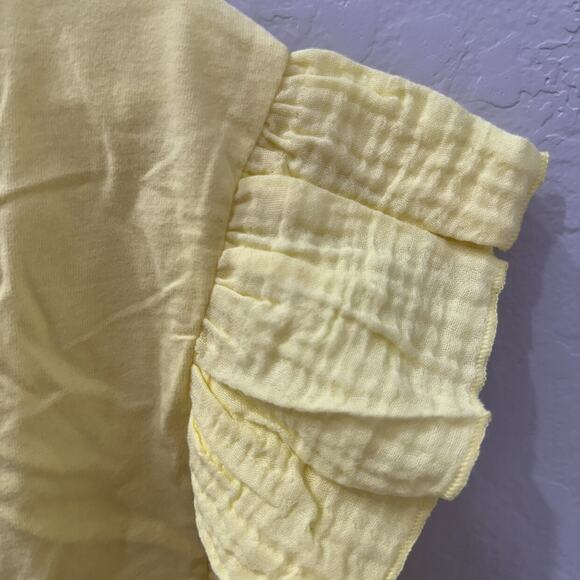 NWT Zara Yellow Ruffle Top - Picture 3 of 6